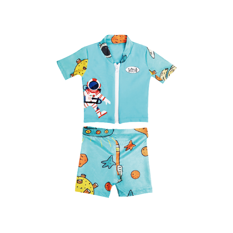 Boys UV Sun Protection Swimwear Kids One/Two Piece Cartoon Shark Swimming Costume Child Rash Guard Swimsuit Beachwear Wetsuit with Sun Hat for Boys 1-8 Years